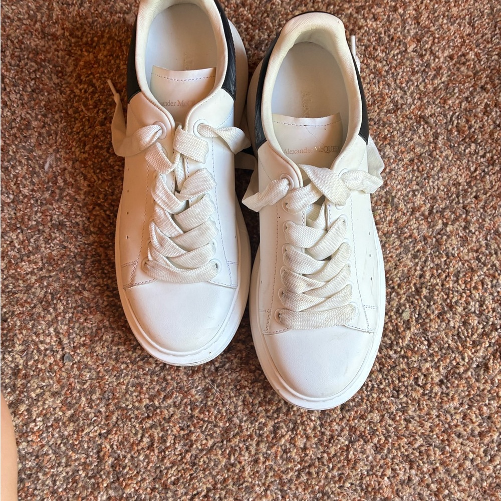 Alexander McQueen White and Black Sneakers